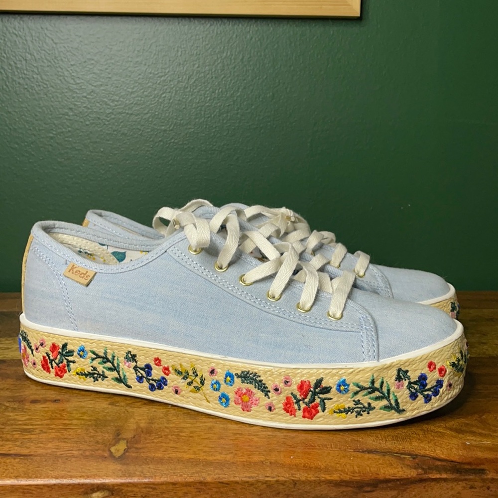 rifle paper co x keds espadrille shoe